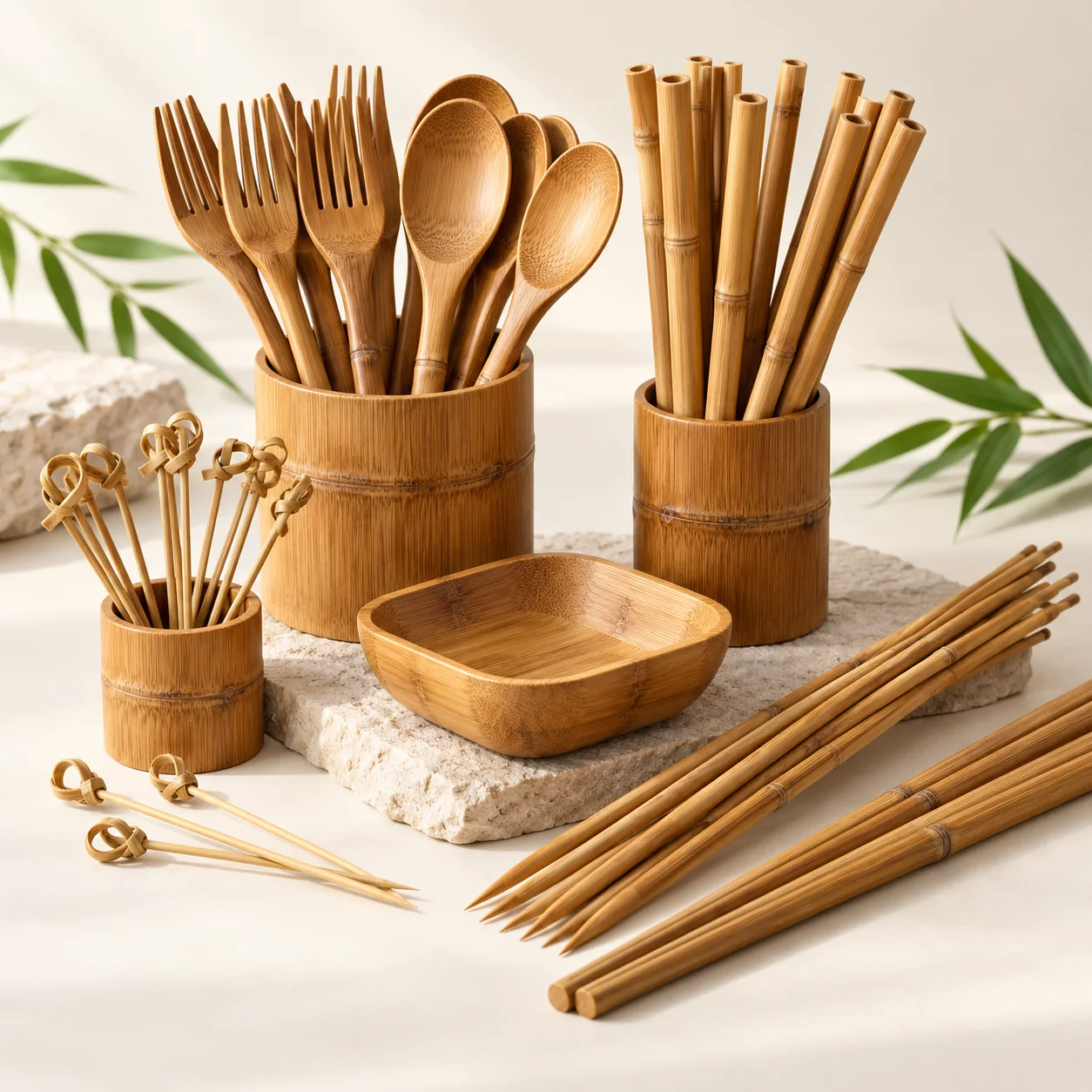 Representative bamboo disposable products